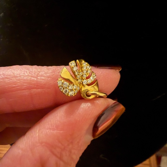 Pandora Infinity Chain Necklace & Pandora Sparkling Monstera Leaf Dangle Charm - Picture 7 of 16